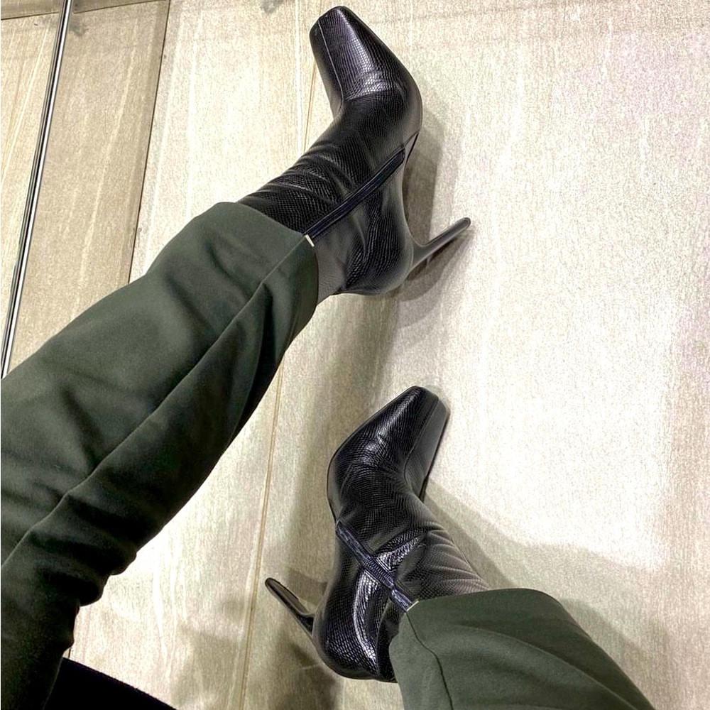 Zara Square Toe Ankle Boots